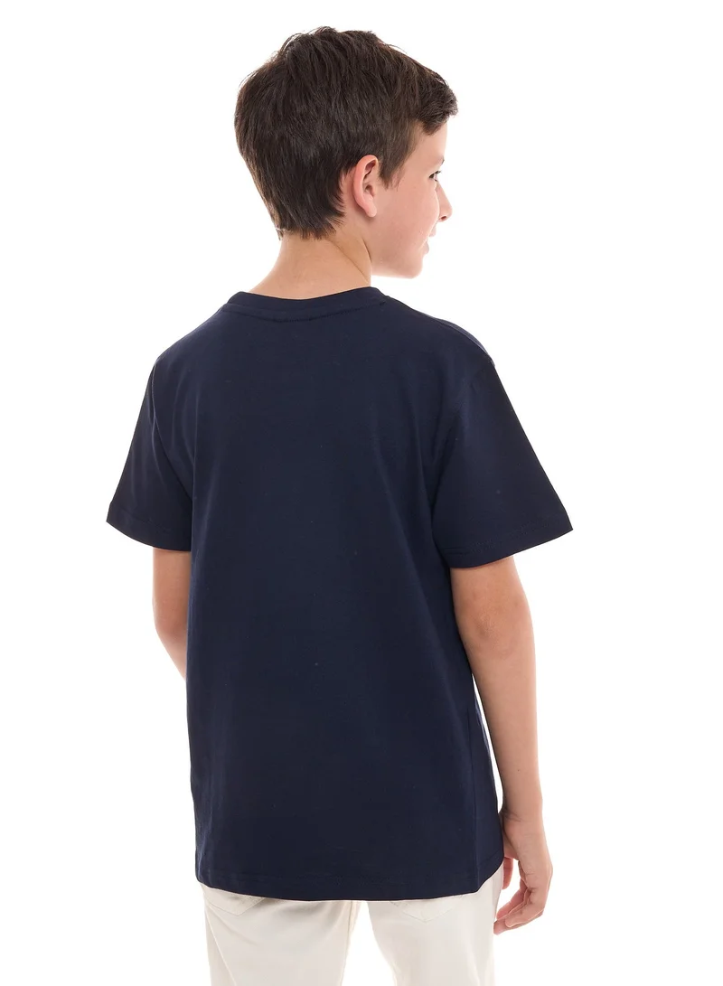 Victor And Jane  Boys Graphic T-Shirt (6-12Y)- Blue for Men | Best Price UAE